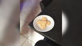 Teen Eating Cookie With Cum - Cookies and Cream