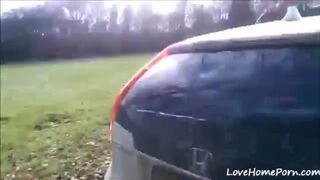 British Dude Licked And Fucked His Babe In The Car