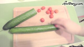 AnnDarcy big cucumber for my wet pussy xxx video