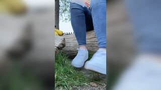 Anas socks quick teaser in the park after work taking my shoes & socks off what would you do if you onlyfans xxx videos