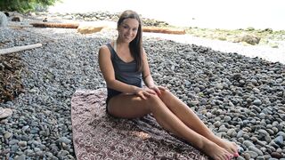 Alyssa Reece - Masturbating On A Nude Beach