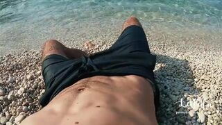 Leolou - Sex on a Public Beach in Greece with Cum in Mo