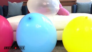 Amateurboxxx lulu chu big balloon riding and popping xxx video
