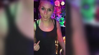 Fanfucks public bj on landlord behind bar xxx video