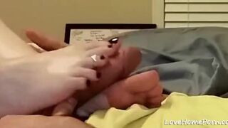 Compilation of my girl's feet stroking my dick