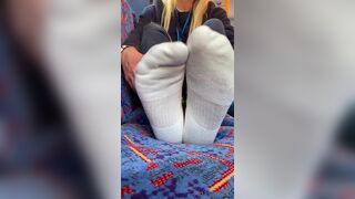 Anas socks what would you do if you see me sniffing my stinky socks on the bus onlyfans xxx videos