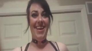 Hot milf with huge tits blows cock for a facial.