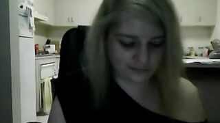 22yo Aus chick showing her small tits on webcam