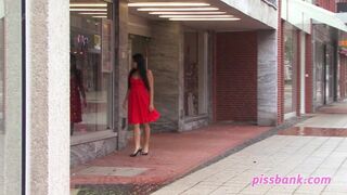 PublicPeeing - Vietnamese Brat Is Peeing in front of Store