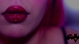 Lilith 666 licking and sucking a dildo xxx video