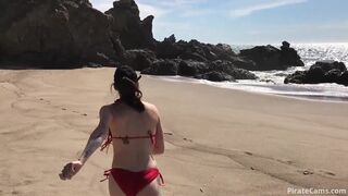 ManyVids RaeRiley Public Beach Blowjob premium porn video HD