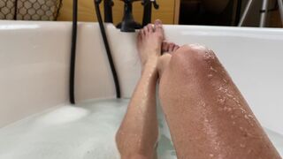 Buddahsplayground joi foot job in bubble bath xxx video