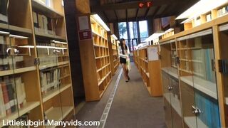 LITTLESUBGIRL - BUSY PUBLIC LIBRARY FUCK ANAL AND SQUIRT