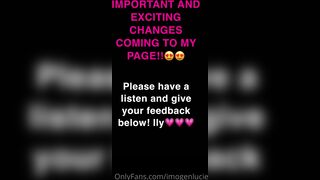 Imogenlucie important update if you guys could just give this a quick listen and then vote in the po xxx onlyfans porn video