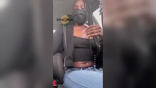 Black hoe squirting and creaming from fucking cucumbers