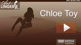 Chloe Toy - ArtLingerie - Purple-Blue Lingerie on Red B