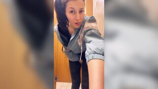 Bella Rolland X stripping in a bathroom stall xxx onlyfans porn videos
