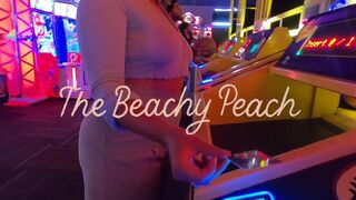 The Beachy Peach - Braless at the Arcade