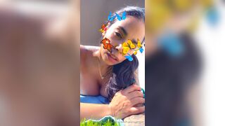 Havanaginger Tanning topless in the back yard xxx onlyfans porn video