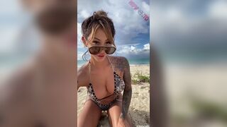 Kiara Moon fully naked on public beach xxx onlyfans porn videos