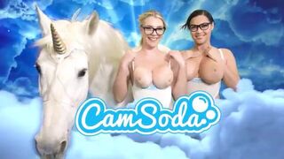 Camsoda - Big Natural Tits Girl Plays With Herself Whi