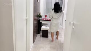 Xena HV pov fuck in bathrobe