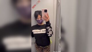 Kiara Moon Got Horny on My Flight I Went to the Bathroom to Rub & Finger My Pussy 2022_02_03 porn video