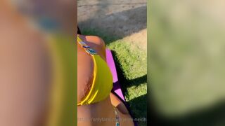 Jenni Neidhart Topless Yellow Bikini Porn Video