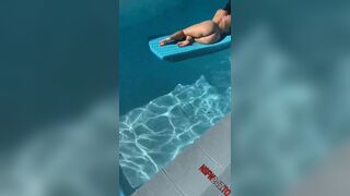 Emily Cheree nude girl teasing in swimming pool porn video