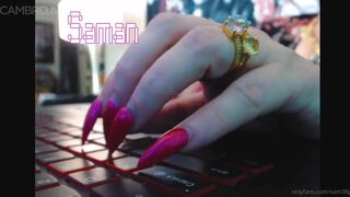Sam38g - sam g my first asmr of me typing with long fake nails some of you