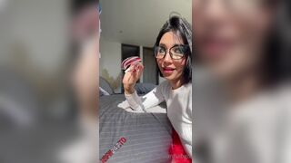 Anna Beggion Blowjob w/ Glasses & Cumming All my Favourite Dress porn video