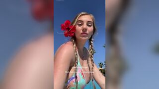 Bethanylilya - bethanylilya bikini babe coming out of the pool playing with my rubber ring
