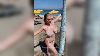 Bethanylilya - bethanylilya full video in the shower on the beach so many people were looking at me