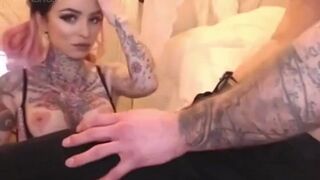 Bellaco20 - Amateur Sex Tattooed Covered Busty Sluts Pleasing A Big Cock