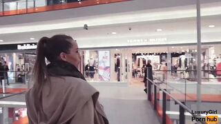 Kristina sweet public blowjob in a clothing store. a young baby w/ glasses swallows cum video