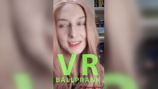 Ballbusting Stacy VR Prank