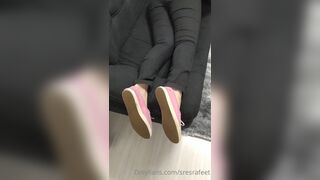 Sresrafeet finally home after long day walking around downtown time take off her sneakers onlyfans porn video xxx