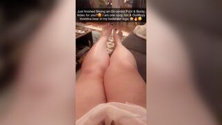 Thicccfilthmolly love pretty feet brushing against baby oil smoooooth legs _ Thank onlyfans porn video xxx