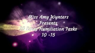 Amywynters the 25 humiliation tasks of xmas draw number 3 draw number 3 of the next 5 humiliation x xxx onlyfans porn videos