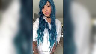 Marcelaxo i'm not really good math but know one thing for sure blue hair white lingerie xxx onlyfans porn videos