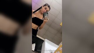 Laylajenssen i got horny while training and ended up in the gym bathroom caressing myself xxx onlyfans porn videos