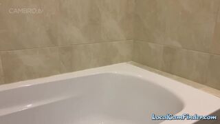 HairyGirlPussy - Masturbating during menstruation, a girl with a hairy pussy jerks off in the bathroom close-up