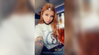 Satelina safely landed ✅ and did some naughty video business class airplane toilét for guys xxx onlyfans porn videos