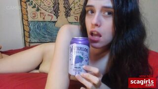 PinkMoonLust - GRAPE DRINK TURNS ME ON SO MUCH Foreign Object Hump I Think I REAL Cum @ 420 Girl