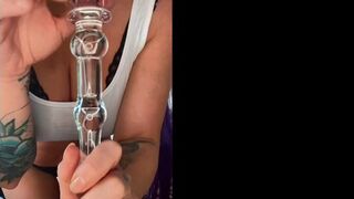 Jordannafoxx see how much i love this glass dildo purple cosplay fantasy xxx onlyfans porn videos