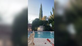 Kendra Sunderland hot girl enjoying nude in swimming pool porn videos