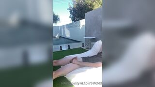 Lolablakevip fucking our air bnb the pool when realise the neighbour watching from his balc xxx onlyfans porn videos