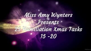 Amywynters the 25 humiliation tasks of xmas tasks 15 20 draw number 4 of the next 5 humiliation xma xxx onlyfans porn videos