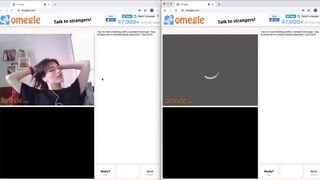 Omegle - Hot french girl plays for the cam