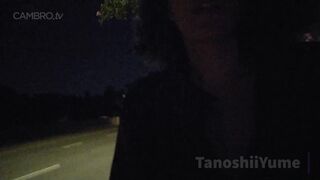 Boba Bitch Naked oiled and fingered at bus stop